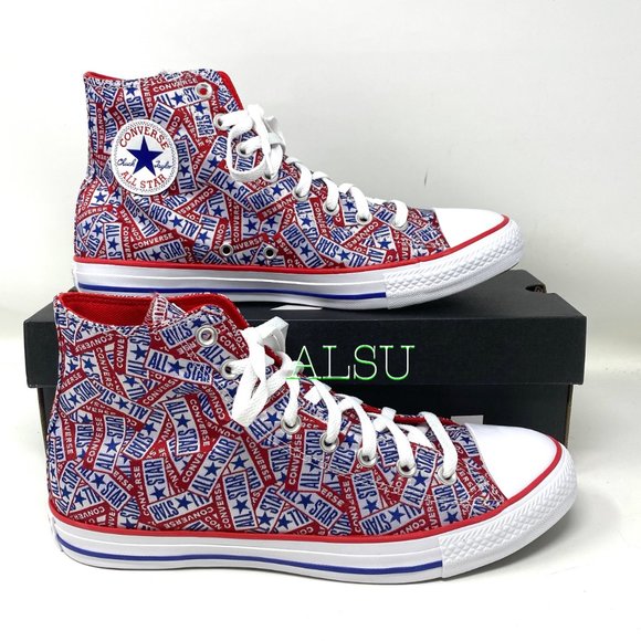 Converse Chuck Taylor AS High Canvas Red Casual Women's Size Sneakers 166828F - Picture 5 of 8